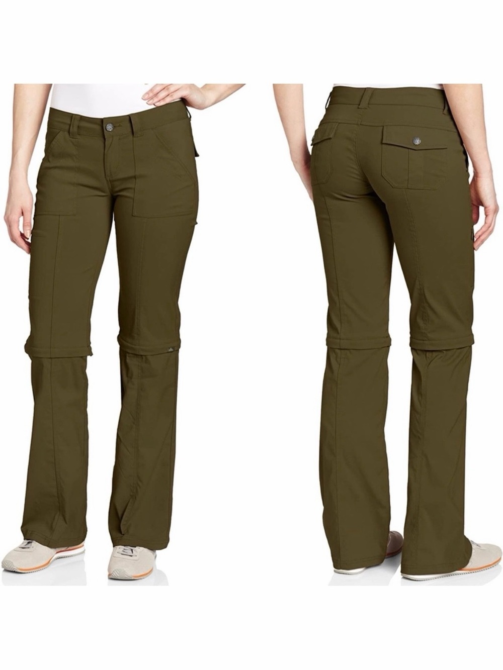 PrAna Monarch Convertible Green Outdoor Hiking Pants Petite 8
